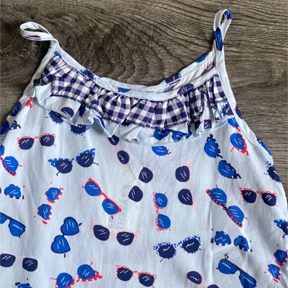 Epic Threads Girls Lightweight Hankerchief Bottom Tank Top-Blue-Size 5-NWT - Picture 2 of 4